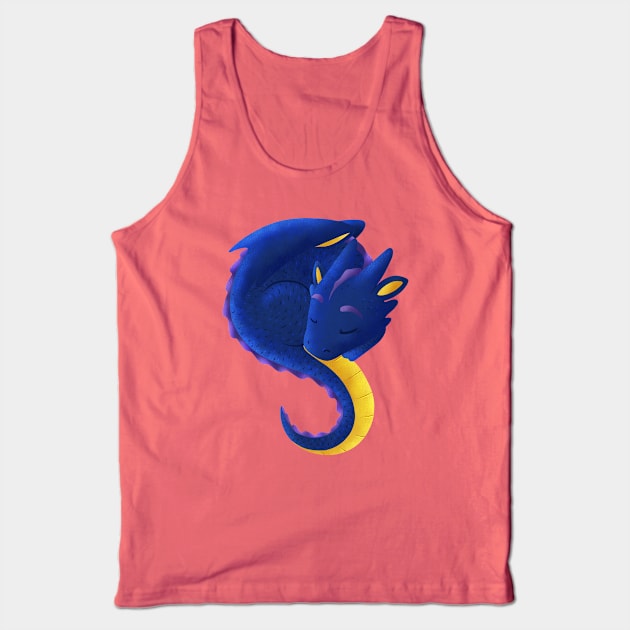 Kawaii Sleeping Dragon - Without Background Tank Top by Chiisa